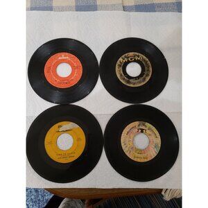 Lot of 4 Vintage 45 RPM Records Soul Pop Crafts Upcycle Decor As-Is